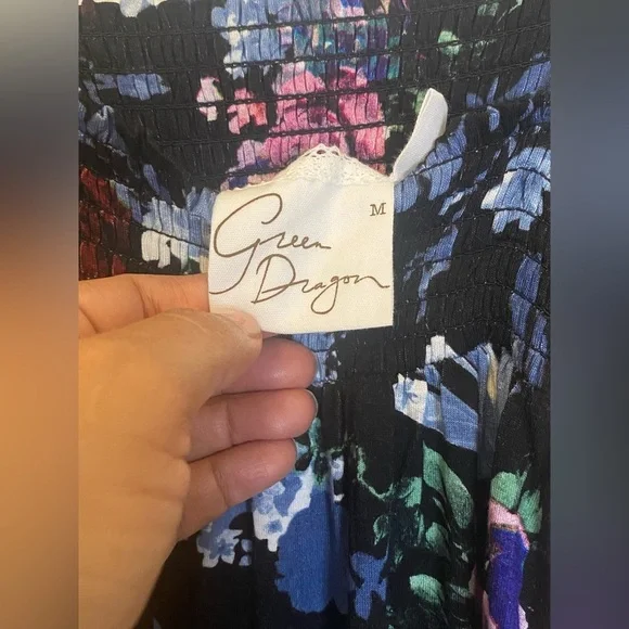 NWT Off/On the Shoulder floral mini dress Medium - Picture 10 of 10